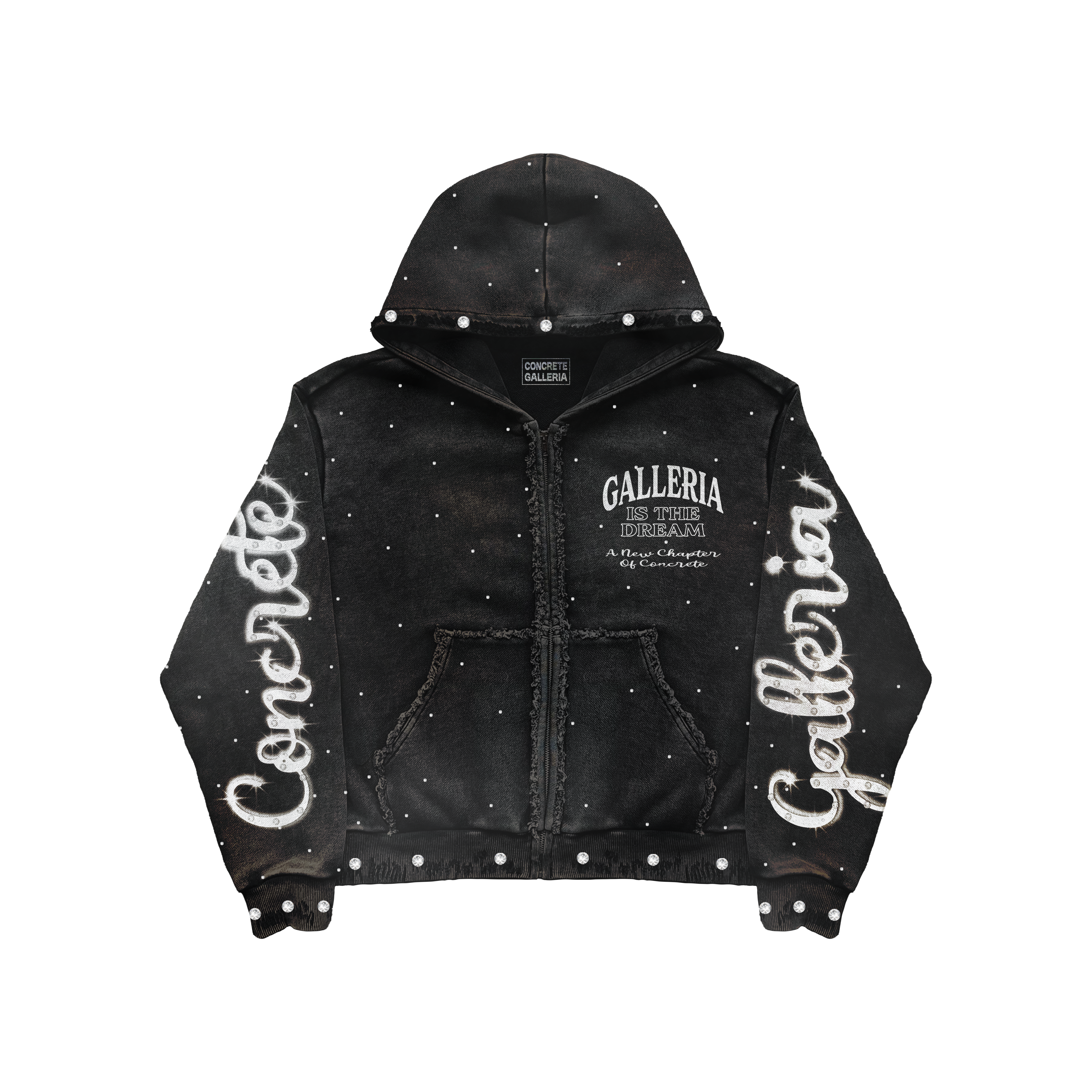 Black “Euphoria In Concrete” Zip Up